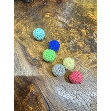 Gönülden Tasarım 6 Adet Renkli Triko Örme Pon Pon Dikiş Aksesuarı  2 cm