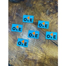 Gönülden Tasarım 6 Adet One 1 Yazılı Arma Set 5x3 cm