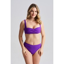 AQUAVİVA Aquaviva Kadın Luna Straplez Askılı Bikini Takımı Mor
