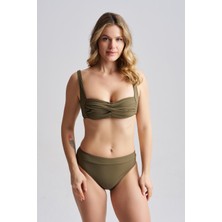 AQUAVİVA Aquaviva Kadın Luna Straplez Askılı Bikini Takımı Haki