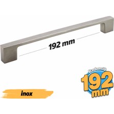 Badem10 Meram (192 mm - 19.2 cm) Inox Metal Mobilya Mutfak Çekmece Dolap Dolabı Kapak Kulbu Kulpları