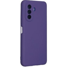 Gray Line Gry  Huawei Nova Y70 Kılıf Nano Içi Kadife Silikon - Mor Nel1