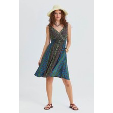 Los Banditos Bohem Tarz Kruvaze V Yaka Elbise