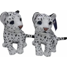Gray Line Gry PL50135 25 cm Oturan Küçük Beyaz Leopar-Hly Nel1
