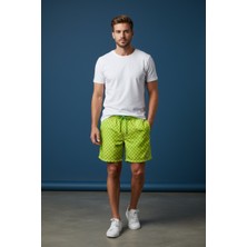 Piyera Erkek Deniz Şortu Desenli Hızlı Kuruyan Lastikli Bel Bağcıklı Yazlık Plaj ŞORTU-6020
