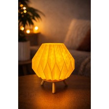 NK3D Origami Dekoratif Masa Lambası – Modern Tripod Gece Lambası Minimal Ev Aydınlatma