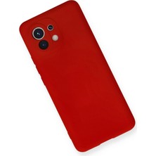Gray Line Gry  Xiaomi Mi 11 Kılıf Nano Içi Kadife Silikon - Kırmızı Nel1