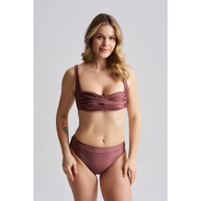 AQUAVİVA Aquaviva Kadın Luna Straplez Askılı Bikini Takımı Kahverengi