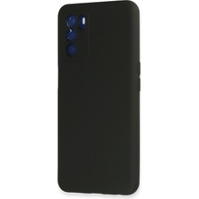 Gray Line Gry  Oppo A16 Kılıf Nano Içi Kadife Silikon - Siyah Nel1