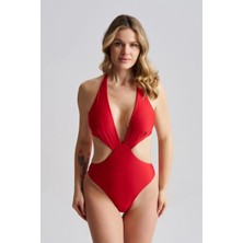 AQUAVİVA Aquaviva Kadın Valencia Sırt Bağlamalı Şık Mayokini Kırmızı