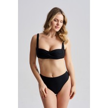 AQUAVİVA Aquaviva Kadın Luna Straplez Askılı Bikini Takımı Siyah