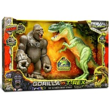 Gray Line Gry Nessiworld Clash Gorilla Vs T-Rex Sesli Işıklı Oyun Seti Nel1