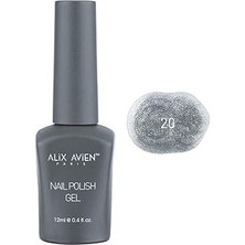 SHC4200 Alix Avien Uv Kalıcı Gri Simli Jel Oje 20 - Gel Polish - 12 ml