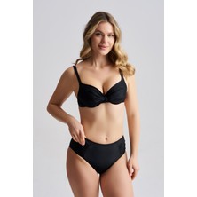 AQUAVİVA Aquaviva Kadın Nadia Kaplı Balenli Bikini Takımı Siyah