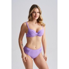 AQUAVİVA Aquaviva Kadın Nadia Kaplı Balenli Bikini Takımı Lila Ince Fitilli