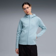 Puma Kadın Mavi Puma Evostrıpe Full-Zip Hoodie Dk Mavi Kadın Kapüşonlu Sweatshirt
