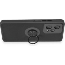 Gray Line Gry  Xiaomi Redmi Note 12 5g Kılıf Montreal Yüzüklü Silikon Kapak - Siyah Nel1