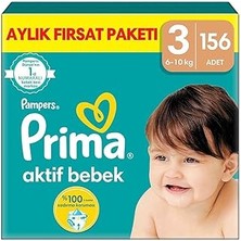 SHC4200 Aktif Bebek, Bebek Bezi 3 Numara, 156 Adet Aylık Fırsat Paketi