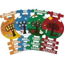 Eğitici Keçe Mevsimler Panosu – Anaokulu ve Kreş Duvar Etkinlik Seti