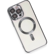 Gray Line Gry  iPhone 15 Pro Kılıf Kross Magneticsafe Kapak - Titan Gri Nel1