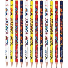 Adel Kurşun Kalem Nazar Boncuğu 12'li Set Renkli Tasarımlarla Yazım İçin Kolay Kullanım