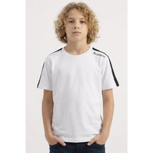 Modanino Erkek Çocuk Omuz Biyeli ve Yazılı T-Shirt 8-12 Yaş 12558