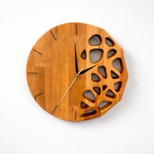 Aypars Atölye El Yapımı Ahşap Duvar Saati – Kayın Ağacı Modern Dekoratif Saat – 30X30 cm Minimalist Doğal Ahşap Saat