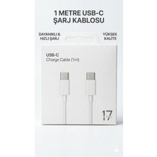 ArmoniaVital Usb-C Şarj Kablosu 1 Metre Hızlı Şarj Destekli Dayanıklı Type-C Kablo Tüm Telefonlarda Uyumlu