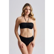 AQUAVİVA Aquaviva Kadın Adriana Straplez Push Up Boyundan Bağlamalı Bikini Takımı Siyah