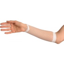Gray Line Gry Beyaz Renk Parmak Arası File Örgü Eldiven 26 cm Nel1