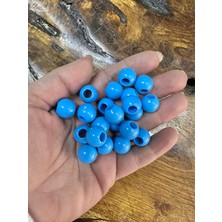 Gönülden Tasarım 20 Adet Plastik Mavi Boncuk Set 1 cm