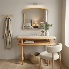 Aypars Atölye 100X38X77 cm Aynalı Masif Kayın Dresuar – Modern Iskandinav Antre Konsolu & Makyaj Masası (Çam)