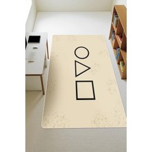 Dolce Mariee Modern Dijital Baskı Kaymaz Taban Çocuk ve Genç Odası Halısı H0534