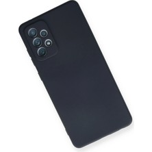 Gray Line Gry  Samsung Galaxy A72 Kılıf Nano Içi Kadife Silikon - Lacivert Nel1