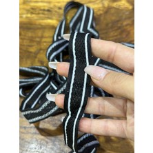 Gönülden Tasarım En 2 cm Esnek Çizgili Şerit Dikiş Aksesuarı (1 Metre )