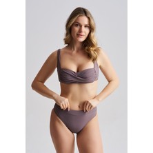 AQUAVİVA Aquaviva Kadın Luna Straplez Askılı Bikini Takımı Vizon