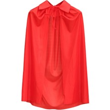 Gray Line Gry Kırmızı Renk Yakalı Pelerin Çocuk Boy 90 cm Nel1