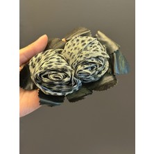 Gönülden Tasarım Leopar Desneli Deri Yapraklı Arma Dikiş Aksesuarı 17X11 cm