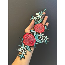 Gönülden Tasarım Nakış Işleme Çiçekli Yaka Dikiş Aksesuarı 28 cm