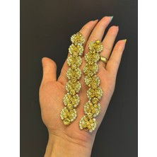 Gönülden Tasarım 2 Li Zirkon Taş Işleme Dikiş Giyim Aksesuarı 13X2 cm