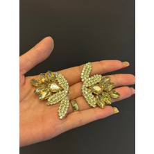 Gönülden Tasarım Zirkon Taş Işleme Çiçek Geçmeli Giyim Çanta Kemer Aksesuarı 8x6 cm