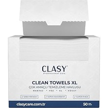 SHC4200 Clasycare Clean Towels Xl – 50’li Tek Kullanımlık Yüz Havlusu | Yumuşak, Hijyenik Cilt Bakım