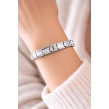 Youday Accessories Kişiye Özel Ş Harfli Çelik Bileklik – Italyan Charm Bilezik, Ayarlanabilir Zarif Tasarım