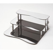 Biradlı Üç Katlı Aynalı Teşhir Standı