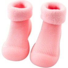 Petityu Kaydırmaz Kışlık Ev Patigi - Pembe Çorap Patik 20-21