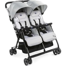 Gray Line Gry Ohlala Twin Ikiz Bebek Arabası Silver Nel1