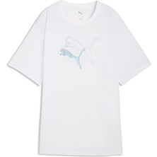 Puma Kadın Beyaz Puma Evostrıpe Graphic Tee Beyaz Kadın T-Shirt