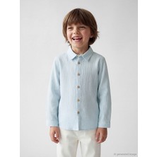 Lcw Mavi Dokulu Erkek Çocuk Gömlek