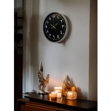 MegaSepet Mey Ithalat® 36 cm Gri Arapça Rakamlı Duvar Saati