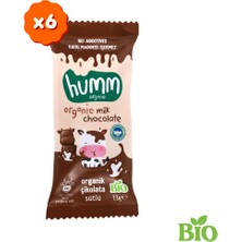 Humm Organic Organik Sütlü Çikolata - 6 Adet